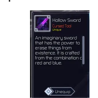 Hollow Sword (Hollow set - Sword)