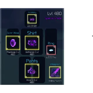 Full Set Hollow + Sword Hollow (Full item Calamity)