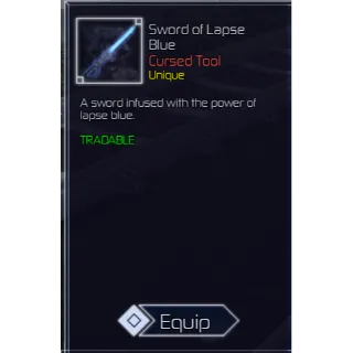 Sword of Lapse Blue (Hollow set - Sword- Piece)
