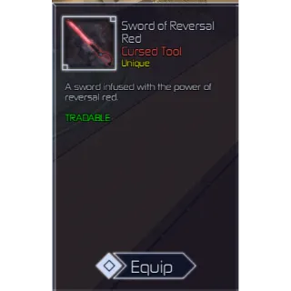 Sword of Reversal Red (Hollow set - Sword- Piece)