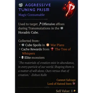 Diablo IV ⭐ Diablo 4-Season - Softcore ⭐x100 Aggressive Tuning Prism