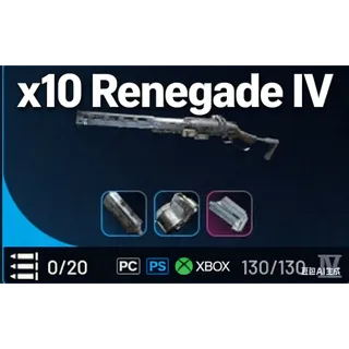 arc raiders  *10 Renegade IV with full attachments 