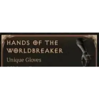 Diablo IV ⭐ Diablo 4-Season - Softcore - unique ⭐Hands of the Worldbreaker -Warlock Ancestral Unique Gloves 