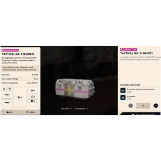 Arc Raiders ：10* Tactical MK.3 Smoke Augment. Backpack Mk3 