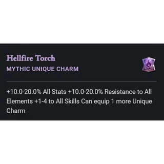 Diablo IV ⭐ Diablo 4-Season - Softcore - unique ⭐Hellfire Torch Talismans · Charm  Mythic Unique