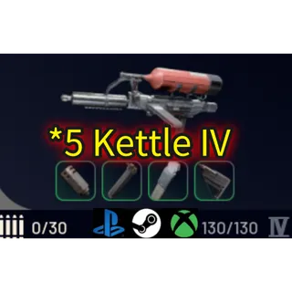 arc raiders  *5 Kettle IV with full attachments 