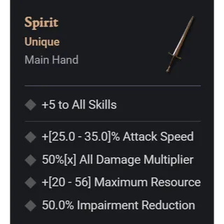 Diablo IV ⭐ Diablo 4-Season - Softcore - unique ⭐Spirit