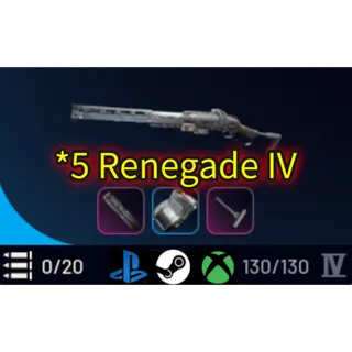 arc raiders  *5 Renegade IV with full attachments 