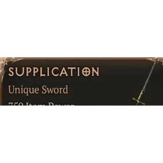  Diablo IV Seasonal Realm ⭐Supplication --Ancestral Unique One-Handed Sword--Paladin