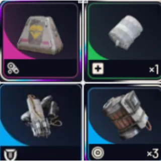 arc raiders: 20* Medium shield +20* Looting mk3 survivor+100* Herbal bandage+100* Trigger Nade