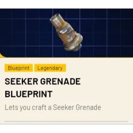 Seeker Grenade Blueprint*1