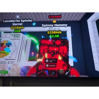 Steal a brainrot spinny hammy cursed