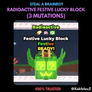 RADIOACTIVE FESTIVE LUCKY BLOCK (3 MUTATIONS) | STEAL A BRAINROT