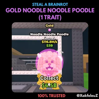 GOLD NOODLE NOODLE POODLE (1 TRAIT) | STEAL A BRAINROT