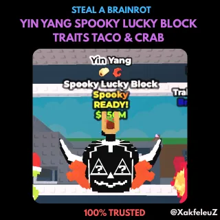 YIN YANG SPOOKY LUCKY BLOCK TRAITS TACO & CRAB | STEAL A BRAINROT