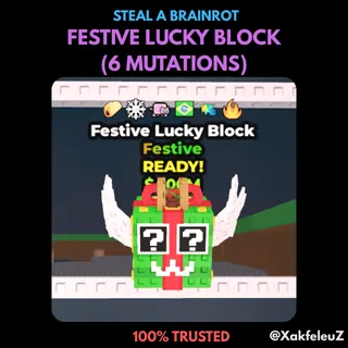 FESTIVE LUCKY BLOCK (6 MUTATIONS)| STEAL A BRAINROT