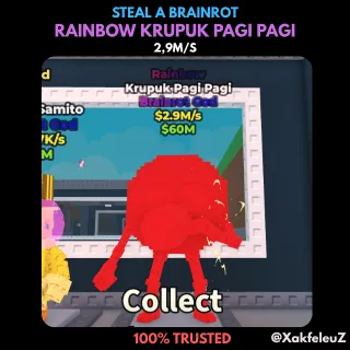 RAINBOW KRUPUK PAGI PAGI (BRAINROT GOD) | STEAL A BRAINROT