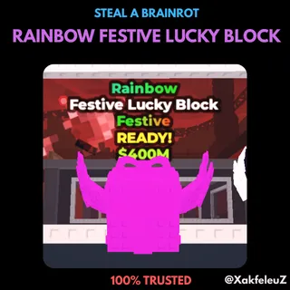 RAINBOW FESTIVE LUCKY BLOCK | STEAL A BRAINROT