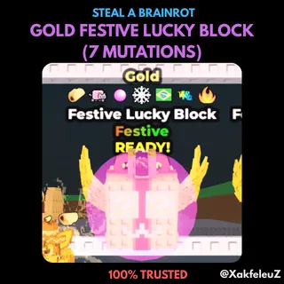 GOLD FESTIVE LUCKY BLOCK (7 MUTATIONS) | STEAL A BRAINROT