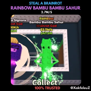 RAINBOW BAMBU BAMBU SAHUR (BRAINROT GOD) | STEAL A BRAINROT