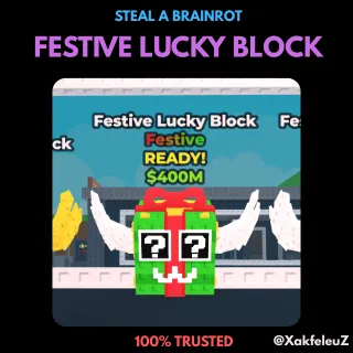 2x FESTIVE LUCKY BLOCK | STEAL A BRAINROT
