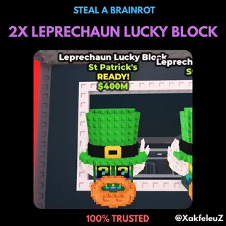 2x LEPRECHAUN LUCKY BLOCK | STEAL A BRAINROT