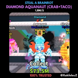 DIAMOND AQUANAUT TRAITS CRAB+TACO (BRAINROT GOD) | STEAL A BRAINROT