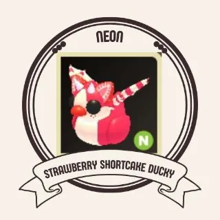 NEON STRAWBERRY SHORTCAKE DUCKY