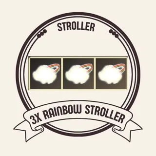 3 pcs rainbow Stroller 