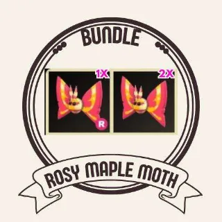 3x ROSY MAPLE MOTH