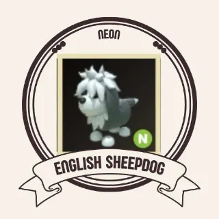 NEON ENGLISH SHEEPDOG