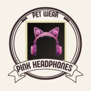 Pink cat ear headphones