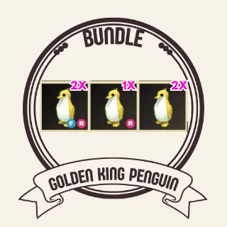5x Golden king Penguin