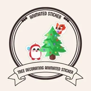 TREE DECORATING ANIMATED STICKER