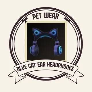 Blue cat ear headphones