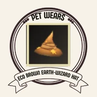 ECO BROWN EARTH-WIZARD HAT