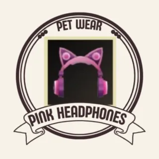 Pink cat ear headphones