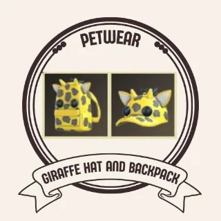 Giraffe Backpack And Giraffe Hat
