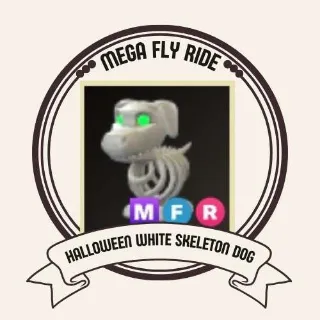 MFR HALLOWEEN WHITE SKELETON DOG