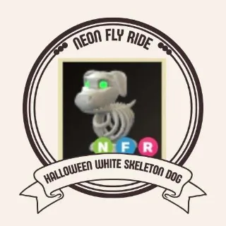 NFR HALLOWEEN WHITE SKELETON DOG