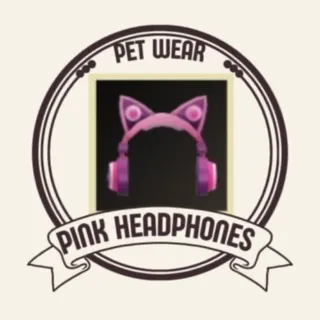 Pink cat ear headphones