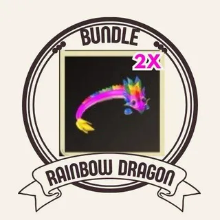 2x RAINBOW DRAGON