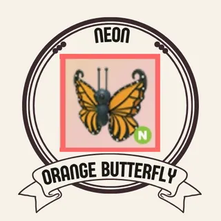 Neon ORANGE BUTTERFLY
