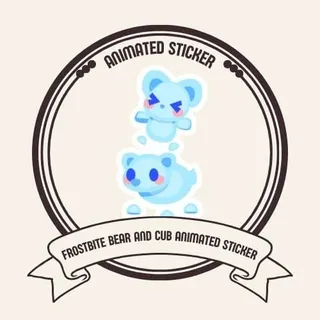 FROSTBITE BEAR AND CUB ANIMATED STICKER