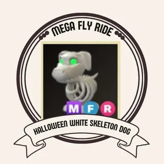 MFR HALLOWEEN WHITE SKELETON DOG
