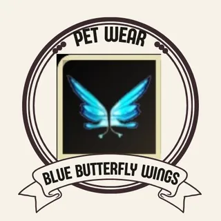 Blue butterfly wings