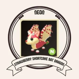 NEON STRAWBERRY SHORTCAKE BAT DRAGON