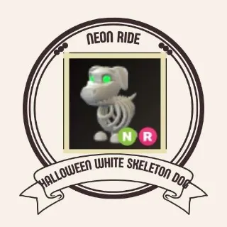 NR HALLOWEEN WHITE SKELETON DOG
