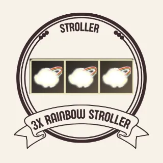 3 pcs rainbow Stroller 