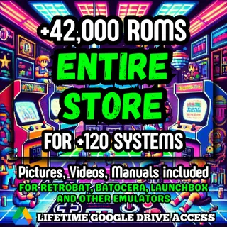 Entire Store ROMs Pack: +42,000 ROMs of 120 Different Consoles For Every Emulator + Manuals, Images & Videos